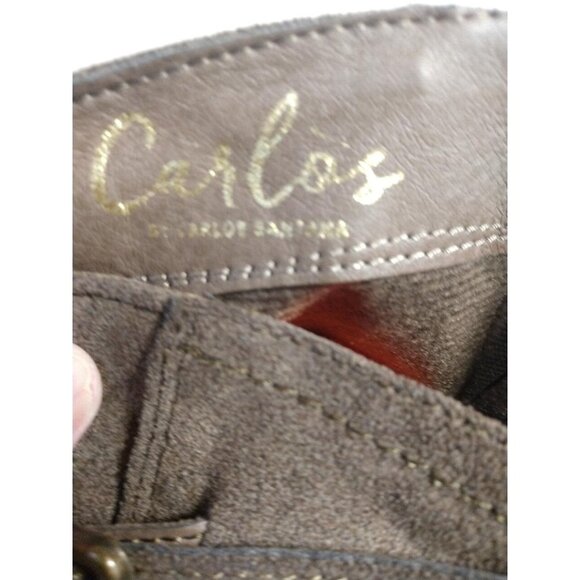 Carlos By Carlos Santana Womens Brown Suede Knee-High Sabina Boots 7.5M With Buc - Picture 3 of 14